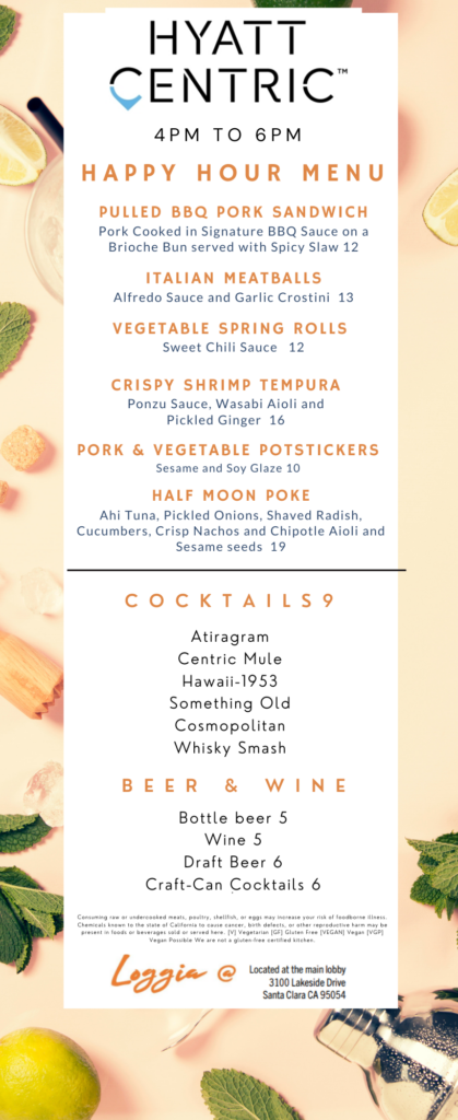 Centric New Happy Hour Menu 07.26.2024